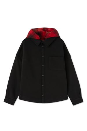 black cotton jacket PALM ANGELS KIDS | PBES002F24FLE0011010